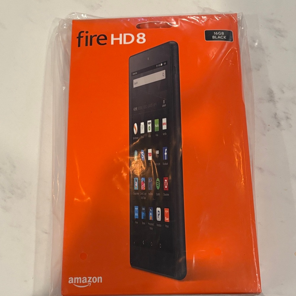 Amazon Fire HD 8 Tablet, still in sealed package.